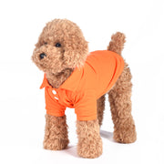 ペット服 ポロシャツ ドッグウエア キャットウエア 半袖 襟付 プルオーバー お散歩 お出掛け 犬 猫 無地 ブルー レッド オレンジ イエロー グリーン ピンク ペット用品 ペットグッズ