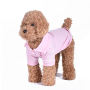 ペット服 ポロシャツ ドッグウエア キャットウエア 半袖 襟付 プルオーバー お散歩 お出掛け 犬 猫 無地 ブルー レッド オレンジ イエロー グリーン ピンク ペット用品 ペットグッズ