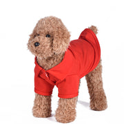 ペット服 ポロシャツ ドッグウエア キャットウエア 半袖 襟付 プルオーバー お散歩 お出掛け 犬 猫 無地 ブルー レッド オレンジ イエロー グリーン ピンク ペット用品 ペットグッズ