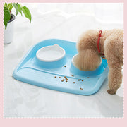 ペット用食器 フードボウル ウォーターボウル 2個セット ダブル 犬用 猫用 ペット用品 お食事グッズ エサ入れ 水入れ 台 お盆 トレイ付き えさ置き 水飲み容器 餌 2カップ 2皿 2in1 イヌ いぬ ネコ ねこ キャット