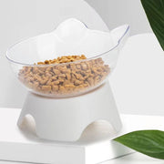 ペット用食器 斜め 傾斜 高さ 猫 犬 食べやすい フードボウル ウォーターボウル ネコ シンプル 無地 クリア プラスチック かわいい おしゃれ