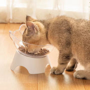 ペット用食器 斜め 傾斜 高さ 猫 犬 食べやすい フードボウル ウォーターボウル ネコ シンプル 無地 クリア プラスチック かわいい おしゃれ