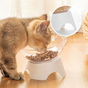ペット用食器 斜め 傾斜 高さ 猫 犬 食べやすい フードボウル ウォーターボウル ネコ シンプル 無地 クリア プラスチック かわいい おしゃれ
