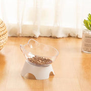 ペット用食器 斜め 傾斜 高さ 猫 犬 食べやすい フードボウル ウォーターボウル ネコ シンプル 無地 クリア プラスチック かわいい おしゃれ