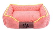 ペットベッド ペットハウス 犬ベッド 猫ベッド 猫用品 犬用品 ペット用品 寝床 寝具 マット クッション 中綿入り スクエア ヒョウ柄 暖かい 起毛 わんちゃんグッズ ねこちゃんグッズ おしゃれ