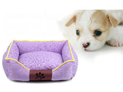 ペットベッド ペットハウス 犬ベッド 猫ベッド 猫用品 犬用品 ペット用品 寝床 寝具 マット クッション 中綿入り スクエア ヒョウ柄 暖かい 起毛 わんちゃんグッズ ねこちゃんグッズ おしゃれ