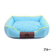 ペットベッド ペットハウス 犬ベッド 猫ベッド 猫用品 犬用品 ペット用品 寝床 寝具 マット クッション 中綿入り スクエア ヒョウ柄 暖かい 起毛 わんちゃんグッズ ねこちゃんグッズ おしゃれ