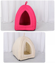 ベッド ペット用 犬用 猫用 ハウス ドーム型 とんがりベッド 滑り止め クッション 寝床 寝具 リラックスタイム お昼寝 室内用 超小型犬 小型犬 シンプル 無地 ドット柄 水玉模様 可愛い かわいい イヌ用 いぬ用 ねこ用 ネコ用 DOG CAT