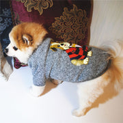 ドッグウェア セーター ニット 犬の服 猫 ペット用品 袖あり 可愛い おしゃれ スター 星 無地 シンプル ノルディック柄 プリント ポケット バイカラー カジュアル お散歩 お出かけ イヌ ネコ 洋服