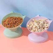フードボウル ペット 猫用 犬用 餌皿 エサ皿 食器 背の高いボウル 傾斜 斜め 高さがある プラスチック かわいい おしゃれ シンプル 食べやすい
