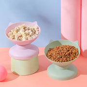 フードボウル ペット 猫用 犬用 餌皿 エサ皿 食器 背の高いボウル 傾斜 斜め 高さがある プラスチック かわいい おしゃれ シンプル 食べやすい