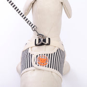 ハーネスリードセット ハーネス&リード 犬用 ペット用 胴輪 マジッ クテープ お散歩グッズ 小型犬 ブラック ブラウン かわいい ワンちゃん用 おしゃれ 可愛い ペットグッズ ストライプ 裏メッシュ いぬ用品 愛犬グッズ おさんぽ 簡単装着