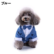 ペットウェア ドッグウェア フォーマル タキシード風 蝶ネクタイ付き コスプレ 犬用 猫用 犬服 仮装 衣装 パーティ 写真撮影 可愛い かわいい ペット用品