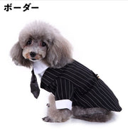 ペットウェア ドッグウェア フォーマル タキシード風 蝶ネクタイ付き コスプレ 犬用 猫用 犬服 仮装 衣装 パーティ 写真撮影 可愛い かわいい ペット用品