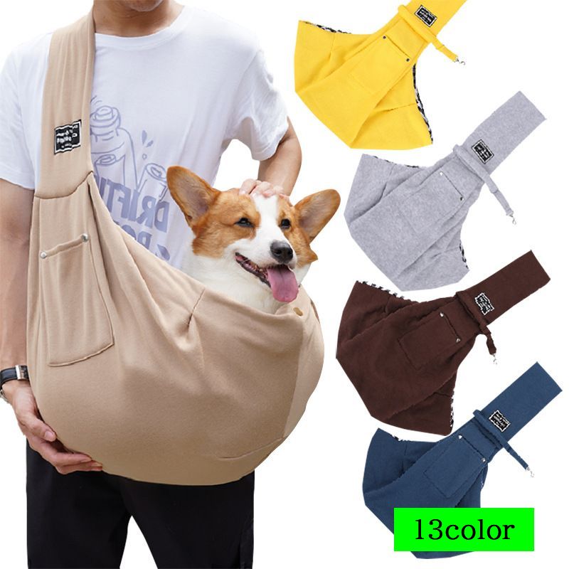ペット用スリング ペットスリング イヌ 犬 ネコ 猫 ペット 斜め掛けキャリー ショルダー 抱っこ紐 スリングバッグ 飛び出し防止 フック付き ペット用品 シンプル