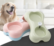 ペット用食器 フードボウル ダブル 自動給水機 ペットグッズ 餌入れ 水入れ イヌ 犬用 ネコ 猫用 ウォーターボウル 餌皿 ペット用品 エサ入れ エサ皿 シンプル かわいい