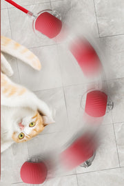 電動猫じゃらし ペット用おもちゃ 自動 ボール 動く 転がる ローリング 紐付き ロープ 猫用おもちゃ 犬 ネコ ペットトイ 回転 光る 暇つぶし ストレス解消 リチウム