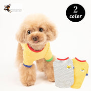 ペットウェア Tシャツ 犬服 猫服 犬用ウェア ドッグウェア ボーダー柄 可愛い おしゃれ お散歩 記念写真 インスタ映え ギフト プレゼント ワンちゃん ネコちゃん イヌ ネコ キャット ドッグ ホワイト イエロー
