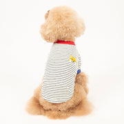 ペットウェア Tシャツ 犬服 猫服 犬用ウェア ドッグウェア ボーダー柄 可愛い おしゃれ お散歩 記念写真 インスタ映え ギフト プレゼント ワンちゃん ネコちゃん イヌ ネコ キャット ドッグ ホワイト イエロー