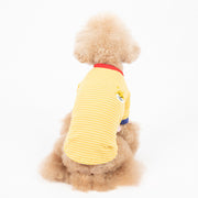 ペットウェア Tシャツ 犬服 猫服 犬用ウェア ドッグウェア ボーダー柄 可愛い おしゃれ お散歩 記念写真 インスタ映え ギフト プレゼント ワンちゃん ネコちゃん イヌ ネコ キャット ドッグ ホワイト イエロー