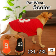 ドッグウェア ペットウェア タンクトップ ユニフォーム 犬の服 犬服 洋服 中型犬 大型犬 ノースリーブ 袖なし ナンバー メッシュ 通気性 スポーティー 2XL 3XL 4XL 5XL 6XL 7XL ゴールデンレトリバー ラブラドールレトリバー ハスキー バーニーズ シェパード ドーベルマン グレートピレニーズ 秋田犬 コリー ダルメシアン  お散歩 お出かけ おしゃれ かわいい いぬ 猫 ねこ