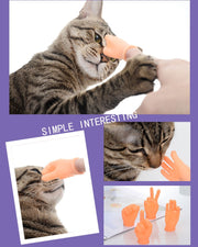 6個セット 猫用おもちゃ ペット用おもちゃ ねこ ネコ ペット用品 ペットトイ 玩具 ラバートイ 指 フィンガー 手 ハンド スキンシップ ストレス解消