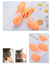 6個セット 猫用おもちゃ ペット用おもちゃ ねこ ネコ ペット用品 ペットトイ 玩具 ラバートイ 指 フィンガー 手 ハンド スキンシップ ストレス解消