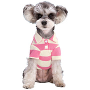 ペット用ポロシャツ イヌ用ポロシャツ ペット用トップス イヌ用トップス 小型犬 猫 ネコ ペットウェア 犬服 ペットグッズ 半袖 丸襟 ヘンリーネック プルオーバー 総柄 ボーダー ピンク グリーン レッド かわいい キュート シンプル カジュアル 春 夏