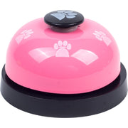 ペット用おもちゃ ベル トレーニング 犬 猫 ペット用品 コールベル 音が鳴る 呼び鈴 脳トレ 遊び 知育 まる 円 サークル 足跡 肉球 プリント入り カラフル コミュニケーションツール 卓上ベル チャイム 室内 かわいい おしゃれ キュート 便利 白 赤 青 ピンク 黄 緑 ローズ