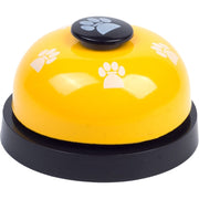 ペット用おもちゃ ベル トレーニング 犬 猫 ペット用品 コールベル 音が鳴る 呼び鈴 脳トレ 遊び 知育 まる 円 サークル 足跡 肉球 プリント入り カラフル コミュニケーションツール 卓上ベル チャイム 室内 かわいい おしゃれ キュート 便利 白 赤 青 ピンク 黄 緑 ローズ