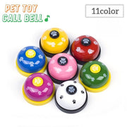 ペット用おもちゃ ベル トレーニング 犬 猫 ペット用品 コールベル 音が鳴る 呼び鈴 脳トレ 遊び 知育 まる 円 サークル 足跡 肉球 プリント入り カラフル コミュニケーションツール 卓上ベル チャイム 室内 かわいい おしゃれ キュート 便利 白 赤 青 ピンク 黄 緑 ローズ