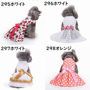 ペットウェア ドッグウェア ワンピース 袖なし リボン付き キャットウェア ペット用品 犬の服 猫の服 前開き プルオーバー チェック柄 迷彩柄 可愛い おしゃれ お出掛け 散歩 犬服 猫服 ペットグッズ XS S M L