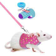 ペット用品 チェストストラップ 小動物用 チェストストラップ ハーネス リード ハムスター モルモット ネズミ ゴールデン ジャンガリアン フェレット モモンガ リス カワウソ 胴輪 小動物 お散歩用リード お散歩 おでかけ 小型ペット かわいい おしゃれ