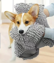 ペット用タオル 単品 ペット用品 犬用 猫用 バスタオル 手袋型 吸水 速乾 トリミング用 ループ付き マイクロファイバー ふわふわ 柔らかい 可愛い お風呂 水浴び シャワー 散歩 雨の日 ペットグッズ