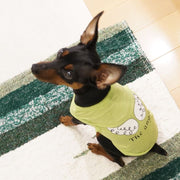 ペット服 タンクトップ 犬 猫 小型犬 ノースリーブ 薄手 袖なし カットソー バックプリント 天使の羽 翼 お散歩 お出掛け ドッグウエア キャットウエア 春 夏 ピンク パープル  グリーン かわいい