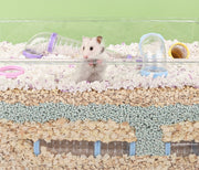 ペット用おもちゃ ハムスタートンネル ハムスターパイプ 小動物用 アスレチックパイプ ショートパイプ 連結 組み立て DIY ストレス発散 遊び 運動不足解消 透明 クリア
