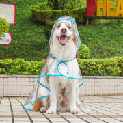 ドッグウェア 犬用レインコート 雨合羽 袖あり フード付き ペット用品 犬 猫 犬用 猫用 わんこ用 透明 クリア オレンジ ホワイト