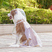 ドッグウェア 犬用レインコート 雨合羽 袖あり フード付き ペット用品 犬 猫 犬用 猫用 わんこ用 透明 クリア オレンジ ホワイト
