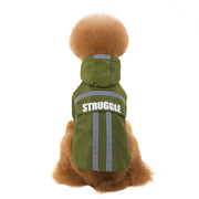 ドッグウェア レインコート カッパ 犬の服 雨具 パーカー フード 反射テープ 小型犬 中型犬 イエロー グリーン ペット用品 お出掛け 雨の日 防水 お散歩