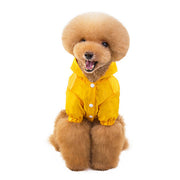 ドッグウェア レインコート カッパ 犬の服 雨具 パーカー フード 反射テープ 小型犬 中型犬 イエロー グリーン ペット用品 お出掛け 雨の日 防水 お散歩