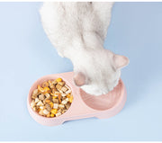 ペット用食器 フードボウル ウォーターボウル ダブルボウル ペット 猫 犬 シンプル 2連タイプ ねこちゃん わんちゃん エサ入れ 餌皿 水入れ おしゃれ シンプル 無地 ペット用品