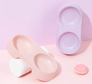 ペット用食器 フードボウル ウォーターボウル ダブルボウル ペット 猫 犬 シンプル 2連タイプ ねこちゃん わんちゃん エサ入れ 餌皿 水入れ おしゃれ シンプル 無地 ペット用品