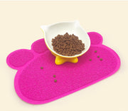 砂取りマット 猫砂マット トイレマット ペット用ランチョンマット ペット用品 猫 ネコ ペットグッズ 猫用 砂落とし 滑り止め付き 猫砂キャッチャー 飛び散り防止 ペットマット 足ふき 肉球型 かわいい おしゃれ キュート ビビッドカラー ネオンカラー 汚れ防止 単色 ローズ 緑 青 オフホワイト 茶 灰 赤