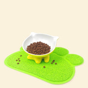 砂取りマット 猫砂マット トイレマット ペット用ランチョンマット ペット用品 猫 ネコ ペットグッズ 猫用 砂落とし 滑り止め付き 猫砂キャッチャー 飛び散り防止 ペットマット 足ふき 肉球型 かわいい おしゃれ キュート ビビッドカラー ネオンカラー 汚れ防止 単色 ローズ 緑 青 オフホワイト 茶 灰 赤