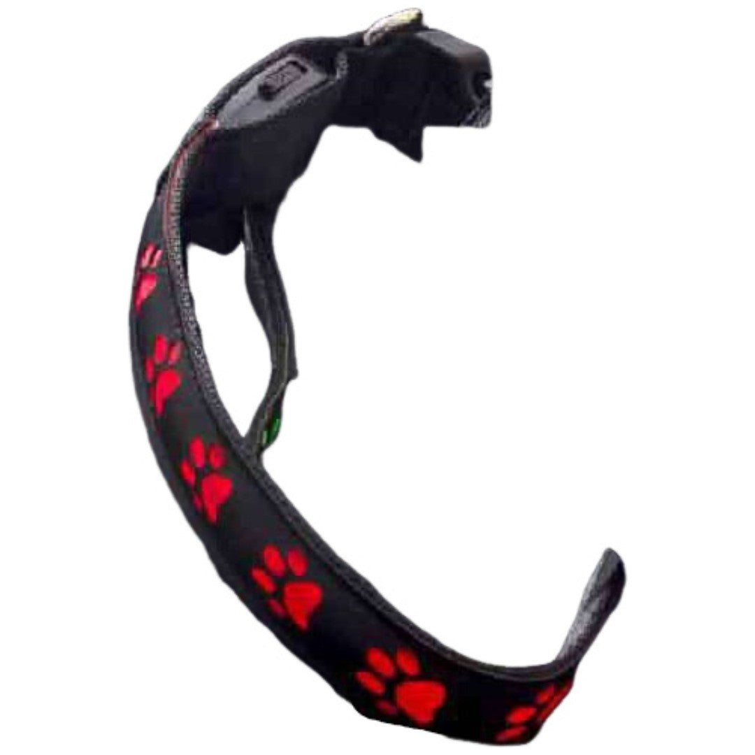 首輪 犬用 猫用 LEDライト 光る USB充電式 お散歩グッズ 足あと 肉球 かわいい シンプル 長さ調整可能 ペット用品