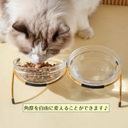 猫用食器 犬用食器 ペット用食器 フードボウル 2ボウル 角度調整可能 スタンド付き 餌入れ 給水皿 水入れ 食事用 ペット用品 シンプル おしゃれ かわいい ねこ ネコ いぬ イヌ 小動物 キャット ドッグ
