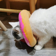 エリザベスカラー ドーナツ型 ソフト ペット用 猫用 犬用 やわらかい ふんわり 術後ウェア ペットグッズ クッションタイプ サイズ調節可 プリント入り チョコチップ柄 傷なめ防止 傷口保護 介護用品 イヌ ネコ 小型犬 キュート かわいい おしゃれ ガーリー ピンク 青 茶