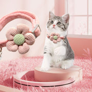 首輪 猫用 ペット用 ネコ ねこ カラー 鈴付き 花 フラワー ふわふわ もこもこ お散歩 お出かけ おめかし かわいい おしゃれ