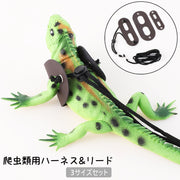 爬虫類用 ハーネス リード 3サイズセット トカゲ 爬虫類 リーシュ 紐 調節可能 ペット用品 ペットグッズ ロープ 小動物 散歩 お出かけ