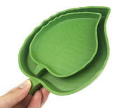 ペット用食器 エサ皿 2個セット ペット用品 エサ入れ 餌入れ 水入れ フードトレイ ウォーターボウル ウォーターディッシュ 水皿 葉っぱ型 楓の葉 リーフ型 爬虫類 小動物 カメ トカゲ カエル 両生類 ネズミ グリーン 緑 ブラウン 茶
